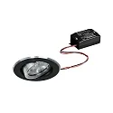 Downlight rund, svingbar IP20, aluminium, sort 