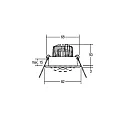 Brumberg Downlight rund, svingbar IP20, aluminium, sort 
