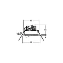 Downlight svingbar, firkantet IP20