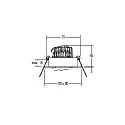 Brumberg Downlight rund, svingbar IP20, aluminum mat 