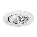Brumberg Recessed LED spot set incl. converter, IP20, round, 230V, 7W 3000K 740lm 38°, swivelling 30°, white
