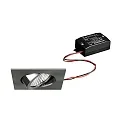 Downlight BB05 firkantet, svingbar IP20, nikkel mat 