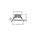 Brumberg Downlight BB15 firkantet IP54, rustfrit stål 