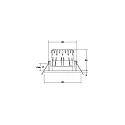 downlight BB20 round, rigid, built-in version, switchable IP65, nickel matt 
