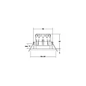 Brumberg Downlight BB21 firkantet, stiv, indbygget version, omskiftelig IP65, nikkel mat 
