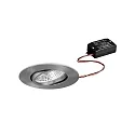 recessed luminaire BB23 round, swivelling, switchable IP65, nickel  7W 620lm 3000K 36° 36° CRI >80
