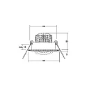 Brumberg Indbygningslampe IP20, blank, gennemsigtig  6W 680lm 3000K 20-40° 20-40° CRI 80-89