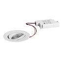 Indbygget spotlys TIRREL-R LED DIM rund, svingbar IP20, pulverlakeret, hvid dæmpbar