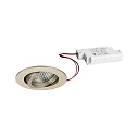 Indbygget spotlys TIRREL-R LED DIM rund, svingbar IP20, blank, gennemsigtig dæmpbar