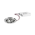 Indbygget spotlys BRONNY LED PHASE-DIM rund, svingbar, inkl. driver, sæt med 1 IP20, chrom poleret dæmpbar