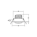 Brumberg recessed spotlight BRONNY LED PHASE-DIM round, swivelling, incl. driver, set of 1 IP20, polished chrome dimmable