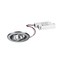 Indbygget spotlys BRONNY LED PHASE-DIM rund, svingbar, inkl. driver, sæt med 1 IP20, chrom mat dæmpbar