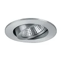Brumberg Recessed LED spot set SEVEN-R incl. converter, IP20, round, 230V, 7W 2700K 740lm 38°, swivelling 30°, matt alu