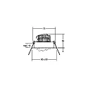 Brumberg Indbygningslampe IP20, blank, gennemsigtig dæmpbar 6W 680lm 3000K 20-40° 20-40° CRI 80-89
