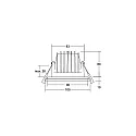 Brumberg Indbygningslampe ZONDRA LED stiv, direkte IP20, sort dæmpbar 13W 1190lm 3000K 20-40° 20-40° CRI >80