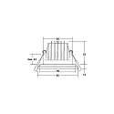 Brumberg Indbygningslampe ZONDRA LED stiv, direkte IP20, sort dæmpbar 10W 660lm 3000K 20-40° 20-40° CRI >80