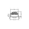 Brumberg Downlight firkantet, dæmpbar IP65, hvid dæmpbar