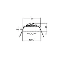 Brumberg Recessed LED spot set incl. converter, IP20, square, 230V, 7W 3000K 740lm 38°, swivelling 30°, dimmable, matt alu