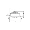Brumberg Recessed LED spot set BB05 incl. converter, IP20, square, 230V, 6W 3000K 640lm 38°, swivelling 30°, dimmable, chrome