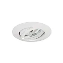 Brumberg Recessed LED spot set BB09 dim2warm incl. converter, IP20, round, 230V, 6W 1800-3000K 460lm 38°, swivelling 25°, white