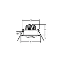 Brumberg Recessed LED spot set BB09 dim2warm incl. converter, IP20, round, 230V, 6W 1800-3000K 460lm 38°, swivelling 25°, white
