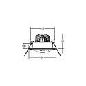 Brumberg Indbygningslampe rund, svingbar IP20, sort dæmpbar 6W 460lm 1800-3000K 20-40° 20-40° CRI 80-89
