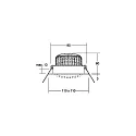 Brumberg recessed luminaire IP20, white  1280lm 20-40° 20-40°