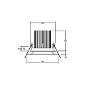 Brumberg Indbygningslampe IP20, blank, gennemsigtig, hvid 10,5W 887lm 3000K 20-40° 20-40° CRI 80-89