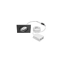 Indbygningslampe ABACO SQUARE PHASE svingbar, Dim-To-Warm IP44, sort mat dæmpbar 8W 530lm 1800-3000K 36° 36° CRI > 90