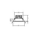 Brumberg Downlight BB15 rund, dæmpbar IP54, rustfrit stål dæmpbar