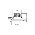 Brumberg Indbygningslampe ITANSA S BB16 firkantet LED IP54, sort mat dæmpbar 6W 680lm 3000K 20-40° 20-40° CRI 80-89
