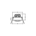 Brumberg Downlight BB18 rund, Dim-To-Warm IP20, hvid dæmpbar