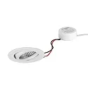 Indbygget spotlys TIRREL-R LED DIM ROUND-CONVERTER rund, svingbar IP20, pulverlakeret, hvid dæmpbar