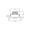 Brumberg Indbygget spotlys TIRREL-S LED DIM ROUND-CONVERTER firkantet, svingbar IP20, hvid dæmpbar