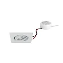 Indbygget spotlys TIRREL-S LED DIM ROUND-CONVERTER firkantet, svingbar IP20, hvid dæmpbar