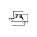 Brumberg Indbygningslampe ITANSA R BB15 rund, stiv LED IP54, sort dæmpbar 6W 680lm 3000K 20-40° 20-40° CRI 80-89