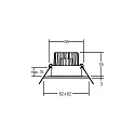 Brumberg recessed luminaire ITANSA S BB16 rigid, square LED IP54, black dimmable 6W 680lm 3000K 20-40° 20-40° CRI 80-89