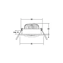 Brumberg Indbygningslampe IP20, blank, sort  7W 680lm 3000K 20-40° 20-40° CRI 80-89