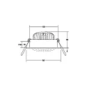Brumberg Indbygningslampe IP20, blank, hvid dæmpbar 7W 680lm 3000K 20-40° 20-40° CRI 80-89