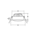 Brumberg Indbygningslampe IP20, blank, hvid  7W 680lm 3000K 20-40° 20-40° CRI 80-89