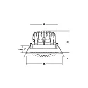 Brumberg Indbygningslampe IP65, blank, hvid  7W 620lm 3000K 20-40° 20-40° CRI 80-89