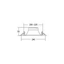 ceiling recessed luminaire DIOS MIDI round, direct IP20, silver dimmable