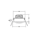 Brumberg Indbygget spotlys TIRREL-R LED DIM CONNECTION-BOX rund, svingbar, DALI styrbar IP20, titan dæmpbar