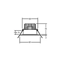 Brumberg recessed luminaire ITANSA R BB15 round LED IP54, black matt dimmable 6W 680lm 3000K 20-40° 20-40° CRI 80-89