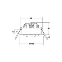 Brumberg Indbygningslampe svingbar, firkantet IP20, hvid dæmpbar 7W 680lm 3000K 20-40° 20-40° CRI 80-89
