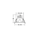 Brumberg ceiling recessed luminaire APOLLO MICRO square, direct IP20, silver 
