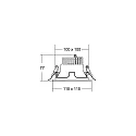 ceiling recessed luminaire APOLLO MINI square, direct IP20