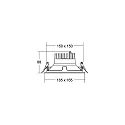 Brumberg ceiling recessed luminaire APOLLO MIDI square, direct IP20, black 