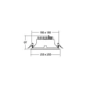 ceiling recessed luminaire APOLLO MAXI square, direct IP20