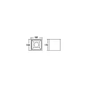 Brumberg Downlight APOLLO MIDI firkantet, glat, omskiftelig IP20, pulverlakeret, hvid 
